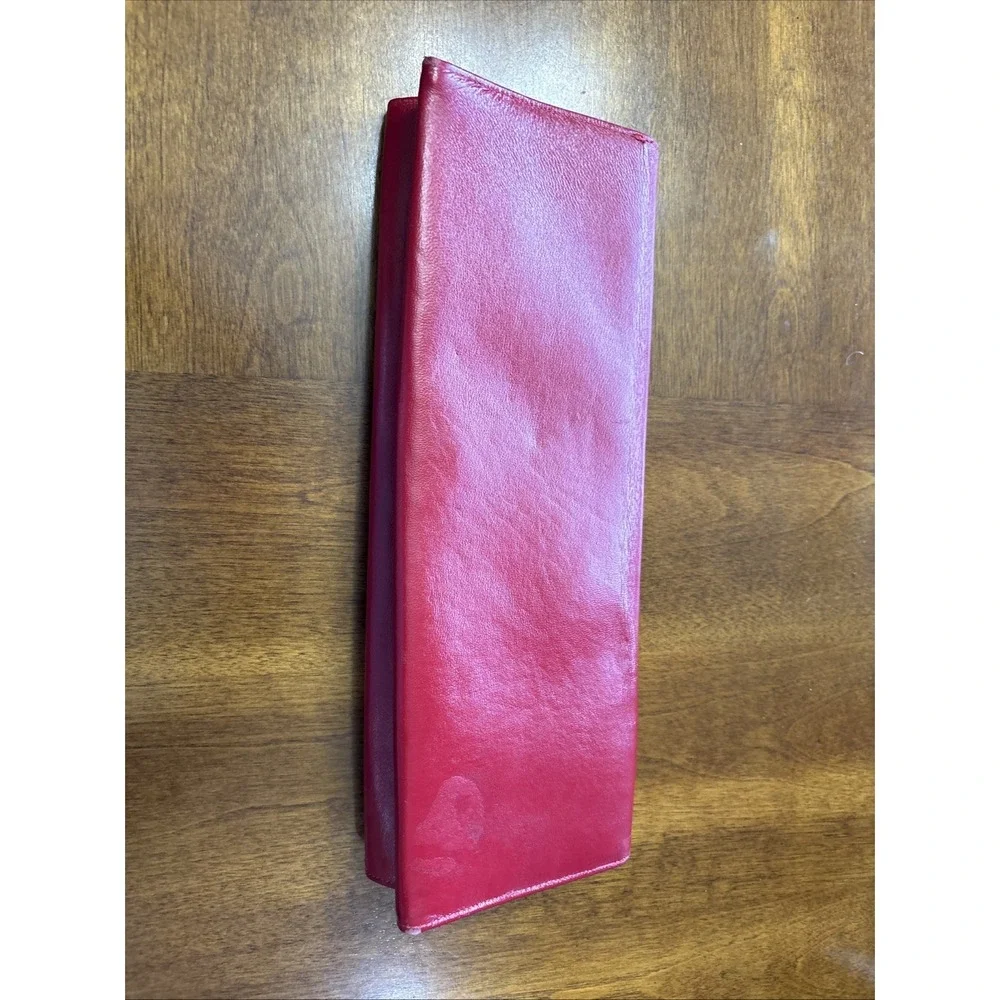 Vintage Red Leather Clutch Purse‎